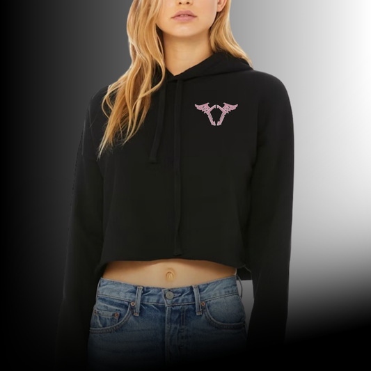 Life on Twos Women’s Crop Hoodie — Original