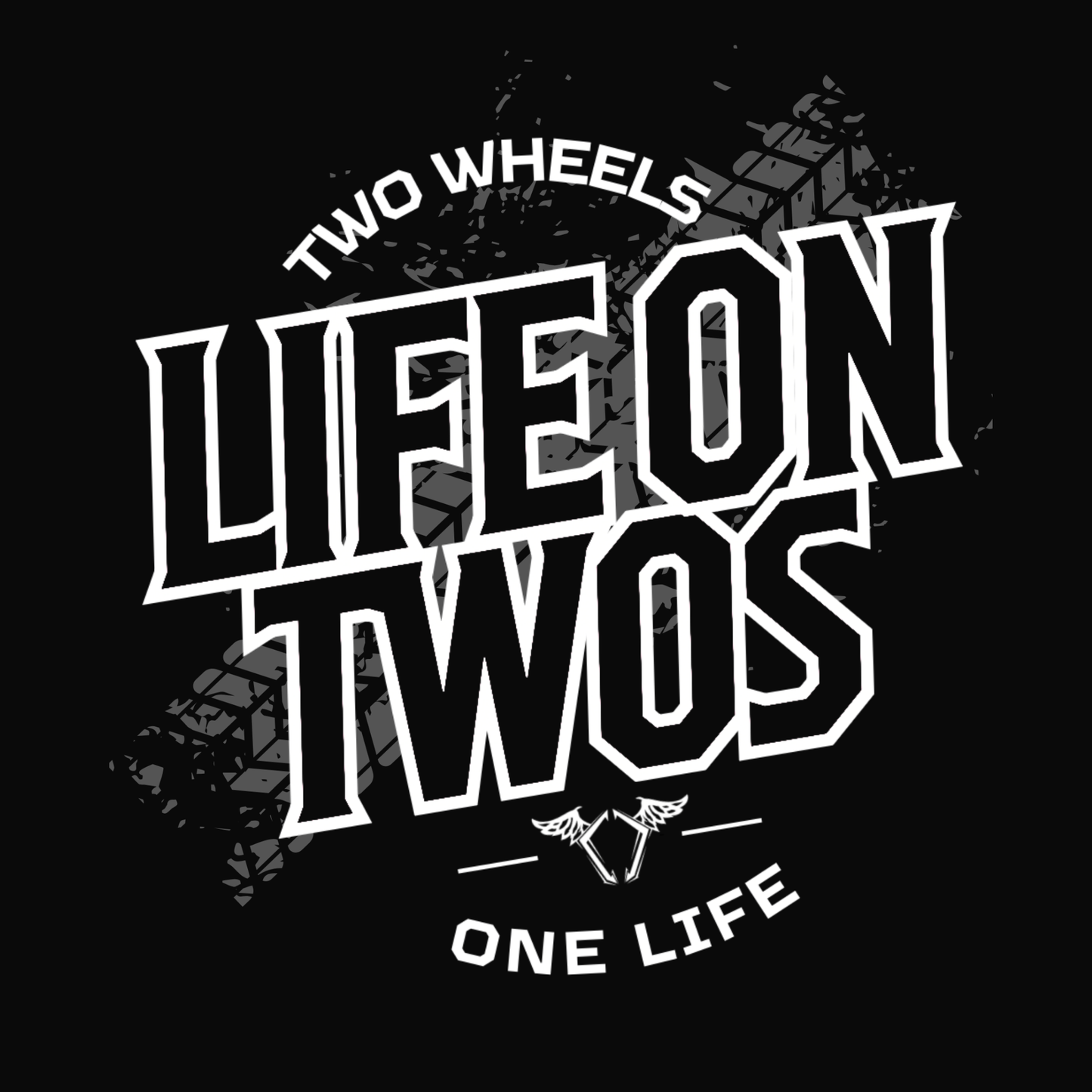 Premium Hoodie — Two Wheels One Life (Blackout)